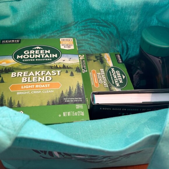 NWT The Chosen Cotton Tote Beach Grocery Book Travel Shoulder Bag Teal Gray MINT - Picture 6 of 10